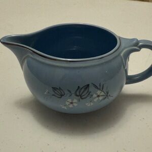 Blue Floral Ceramic Pitcher